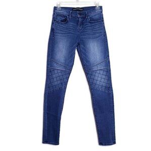 Express Moto Mid Rise Legging Skinny Biker Jeans Women's Size 0